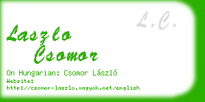 laszlo csomor business card