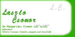 laszlo csomor business card